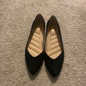 Black flats -worn once